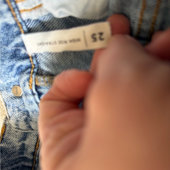 Pacsun size 25 like new high rise straight Classic Blue Denim Jeans - Picture 3 of 4